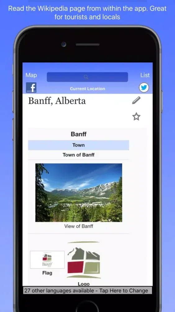 Ảnh chụp màn hình của Banff Wiki Guide