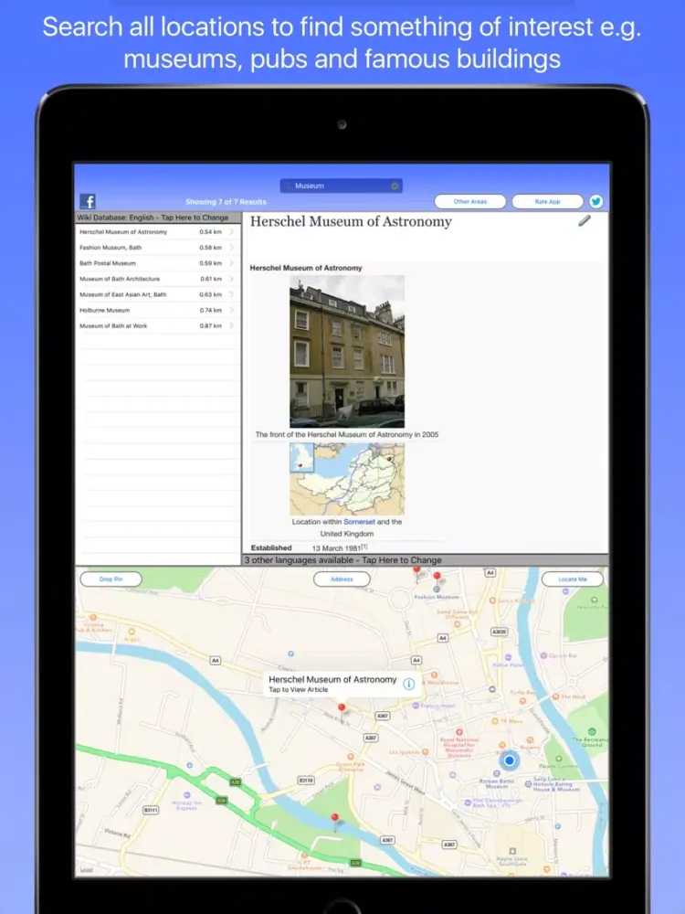Bath Wiki Guide iPad  स्क्रीनशॉट