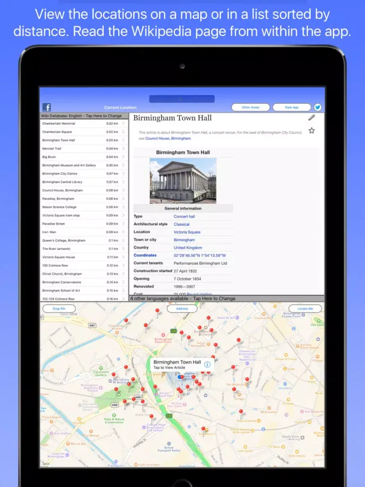 Birmingham Wiki Guide iPad  Screenshots