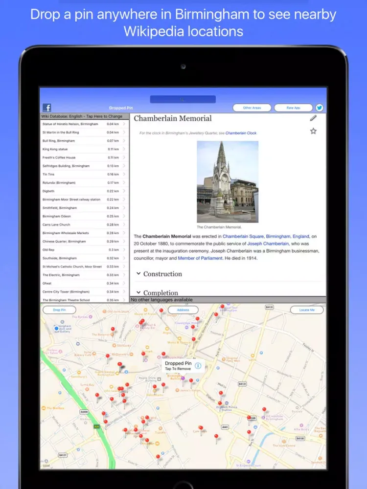 Birmingham Wiki Guide iPad  Screenshots
