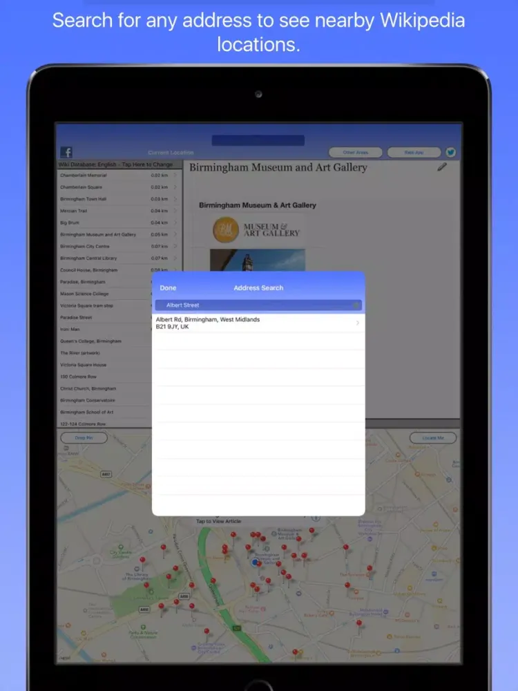 Birmingham Wiki Guide iPad  Screenshots