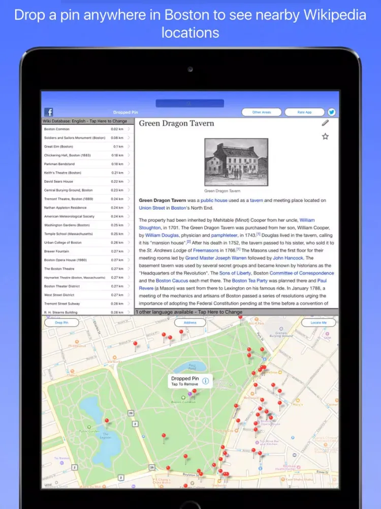 ภาพหน้าจอของ Boston Wiki Guide iPad 