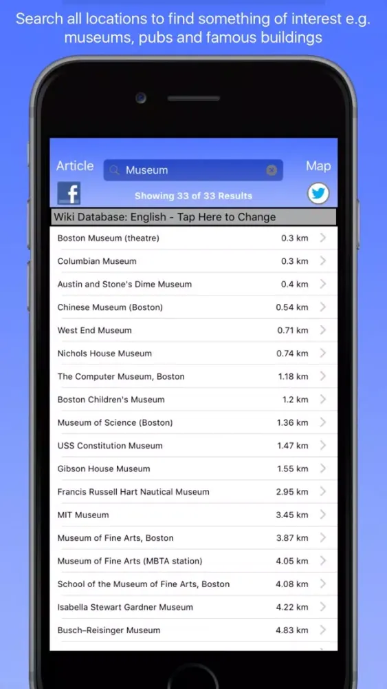ภาพหน้าจอของ Boston Wiki Guide