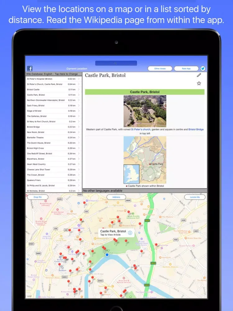 Bristol Wiki Guide iPad  स्क्रीनशॉट