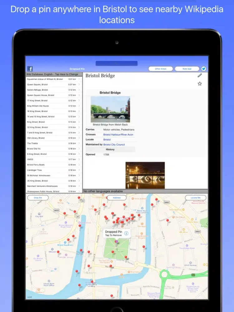 Bristol Wiki Guide iPad  स्क्रीनशॉट