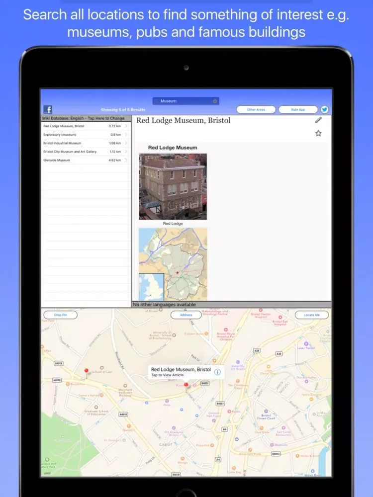 Bristol Wiki Guide iPad  स्क्रीनशॉट