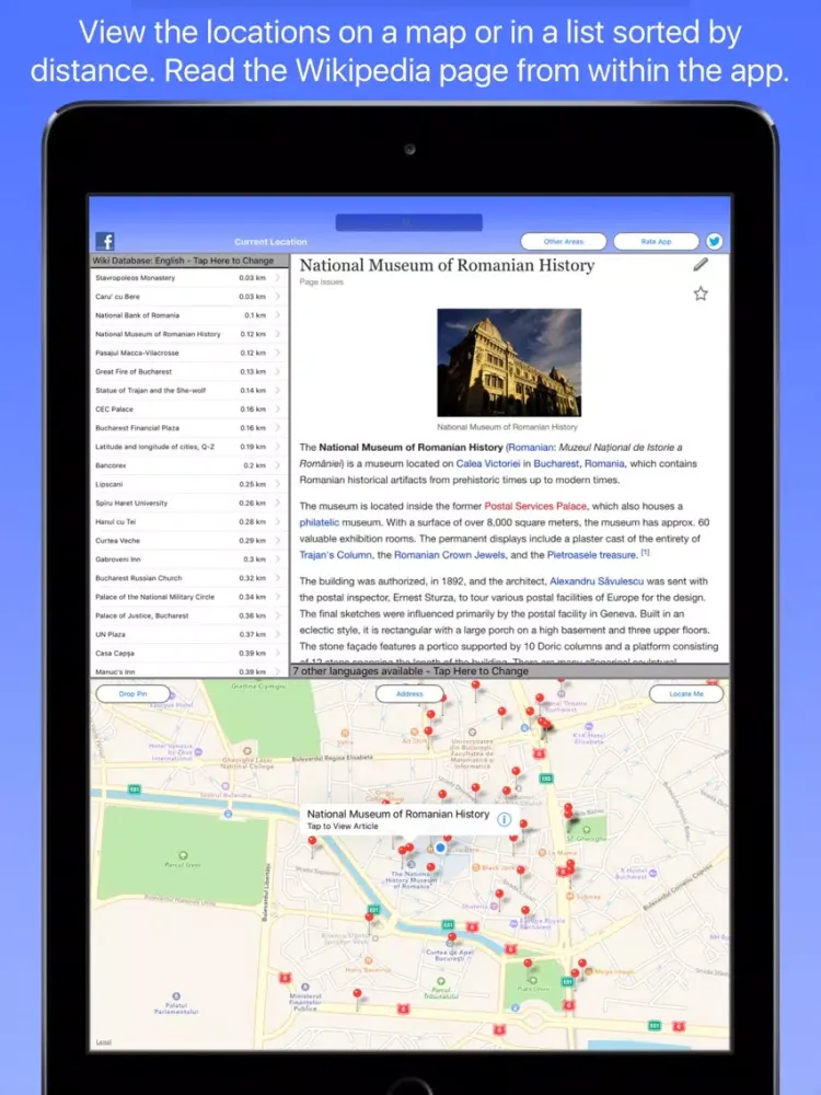 Bucharest Wiki Guide iPad  سکرین شاٹس