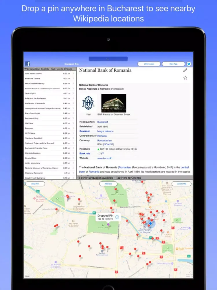 Bucharest Wiki Guide iPad  سکرین شاٹس