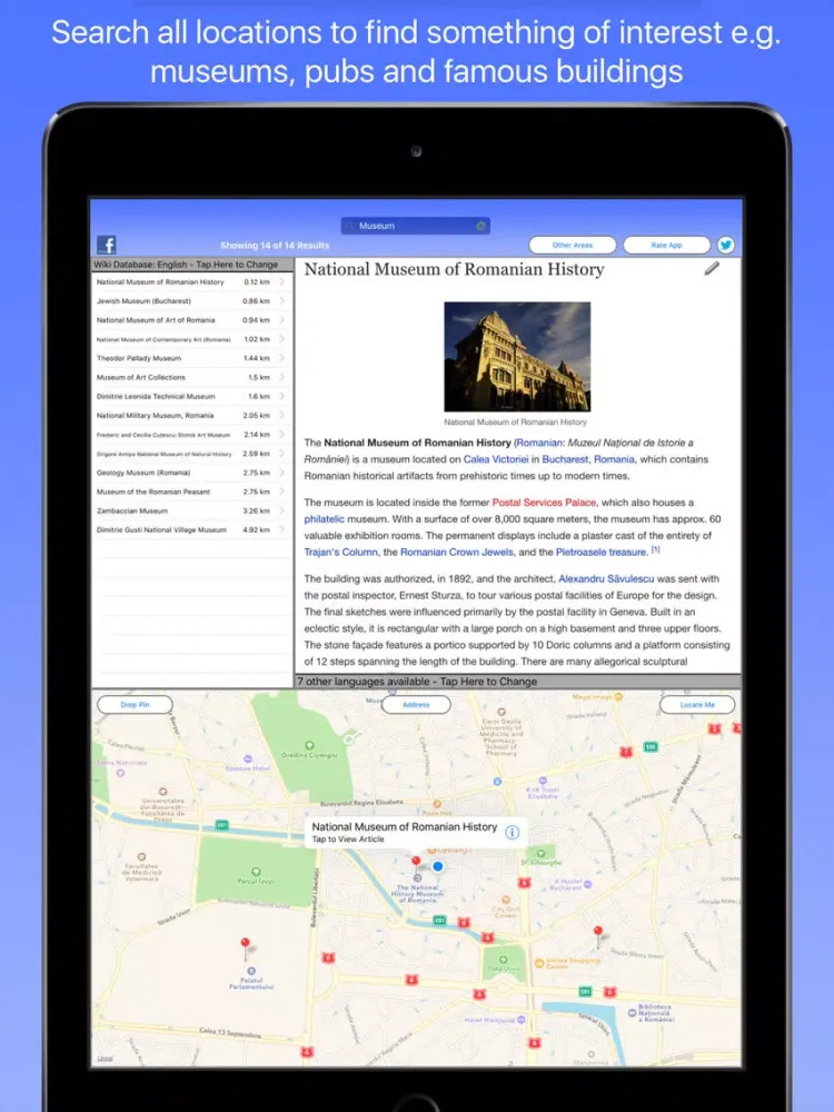 Bucharest Wiki Guide iPad  سکرین شاٹس