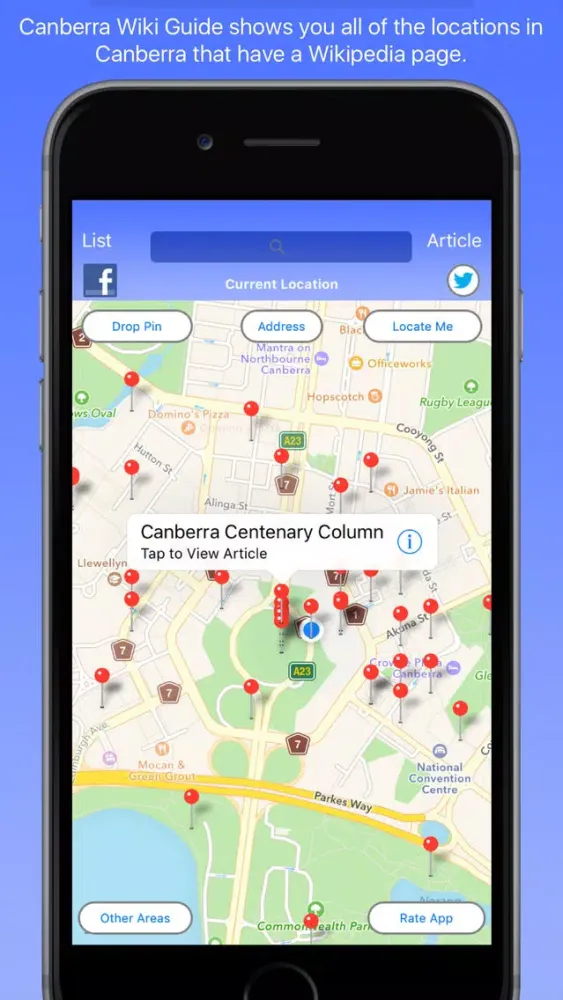 Tangkapan skrin Canberra Wiki Guide