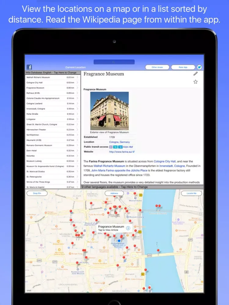 Cologne Wiki Guide iPad  স্ক্রিনশট