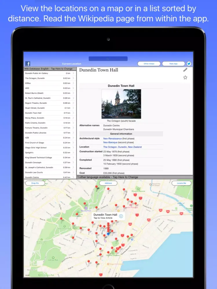 Dunedin Wiki Guide iPad  سکرین شاٹس