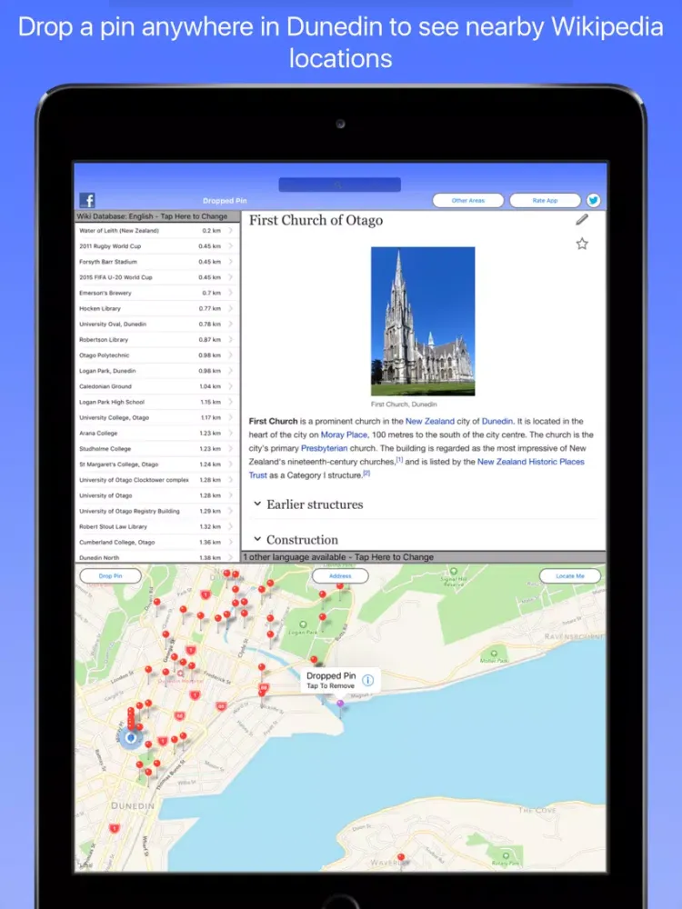 Dunedin Wiki Guide iPad  سکرین شاٹس