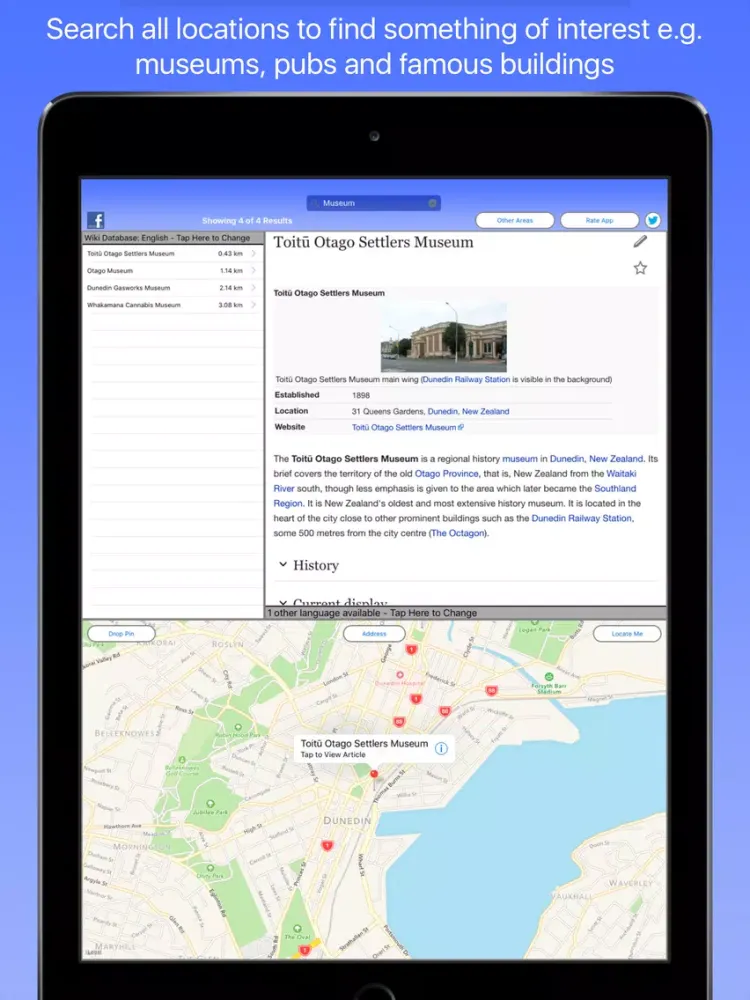 Dunedin Wiki Guide iPad  سکرین شاٹس