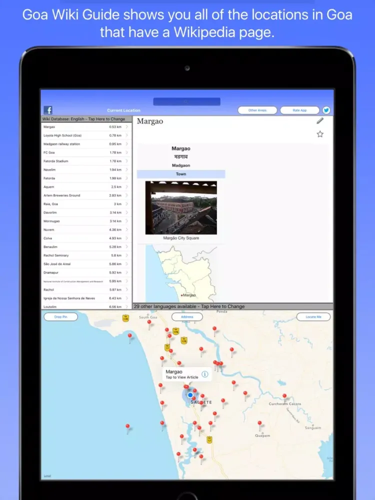Capturas de tela do Goa Wiki Guide iPad 