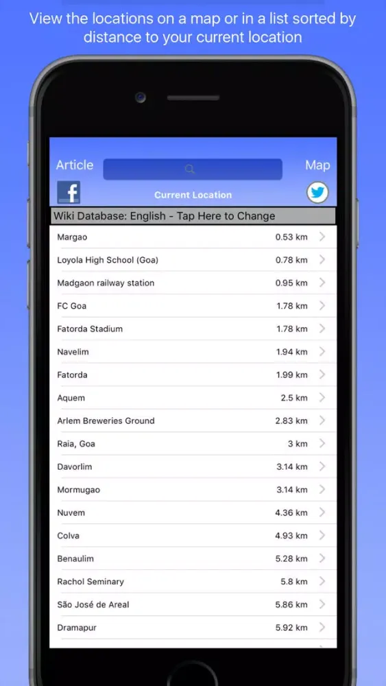 Capturas de tela do Goa Wiki Guide