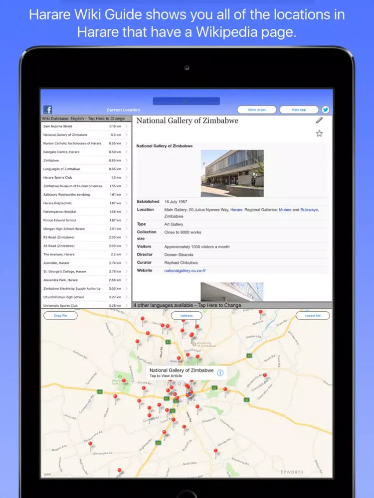 Harare Wiki Guide iPad  Ekran Görüntüleri