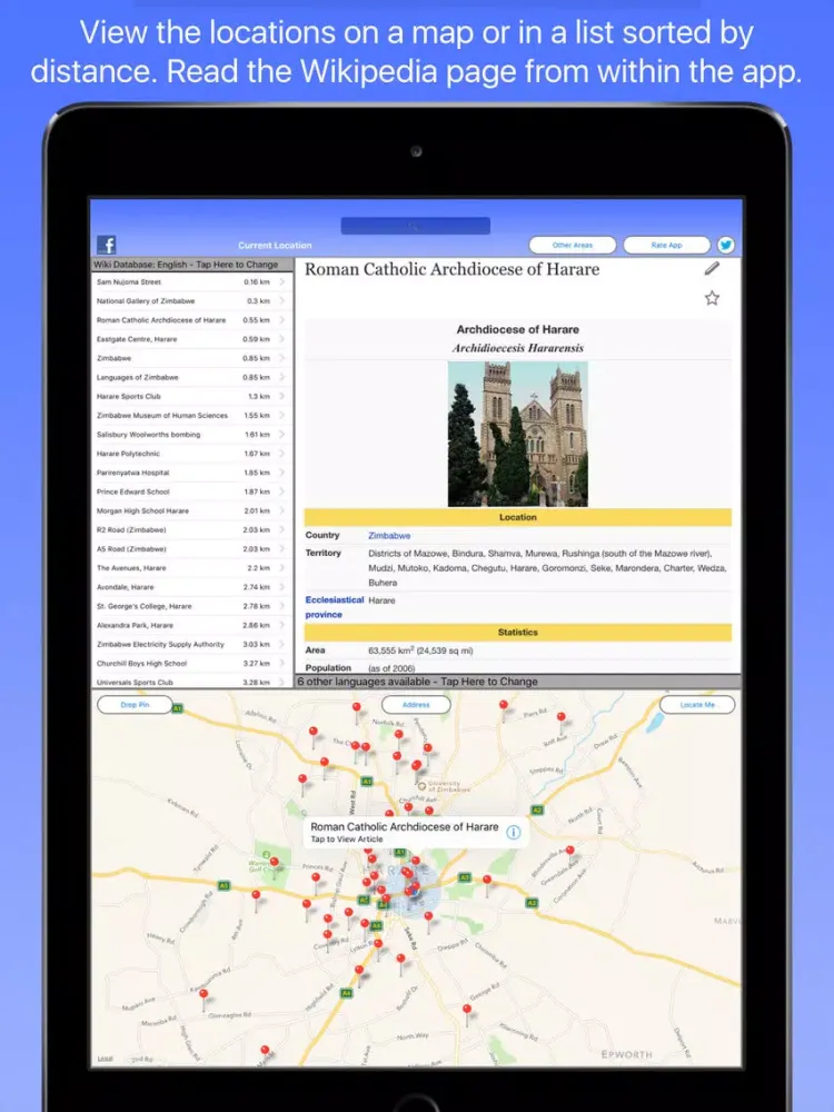 Harare Wiki Guide iPad  Ekran Görüntüleri