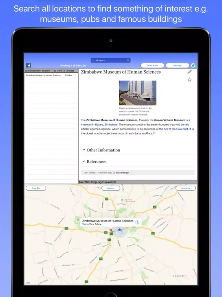 Harare Wiki Guide iPad  Ekran Görüntüleri