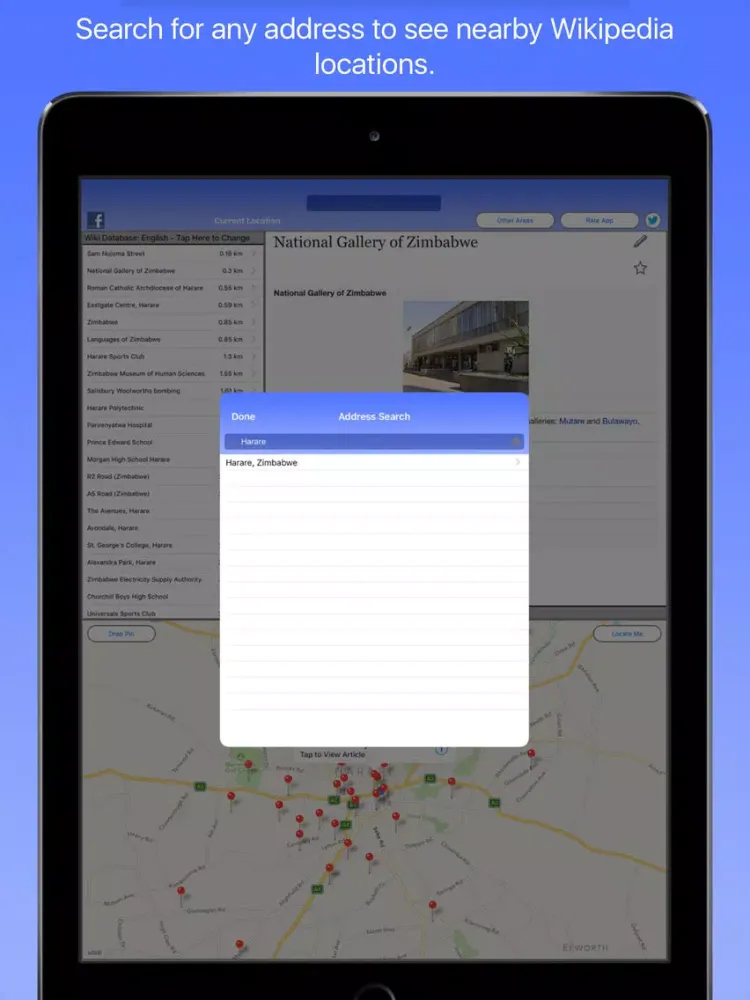 Harare Wiki Guide iPad  Ekran Görüntüleri