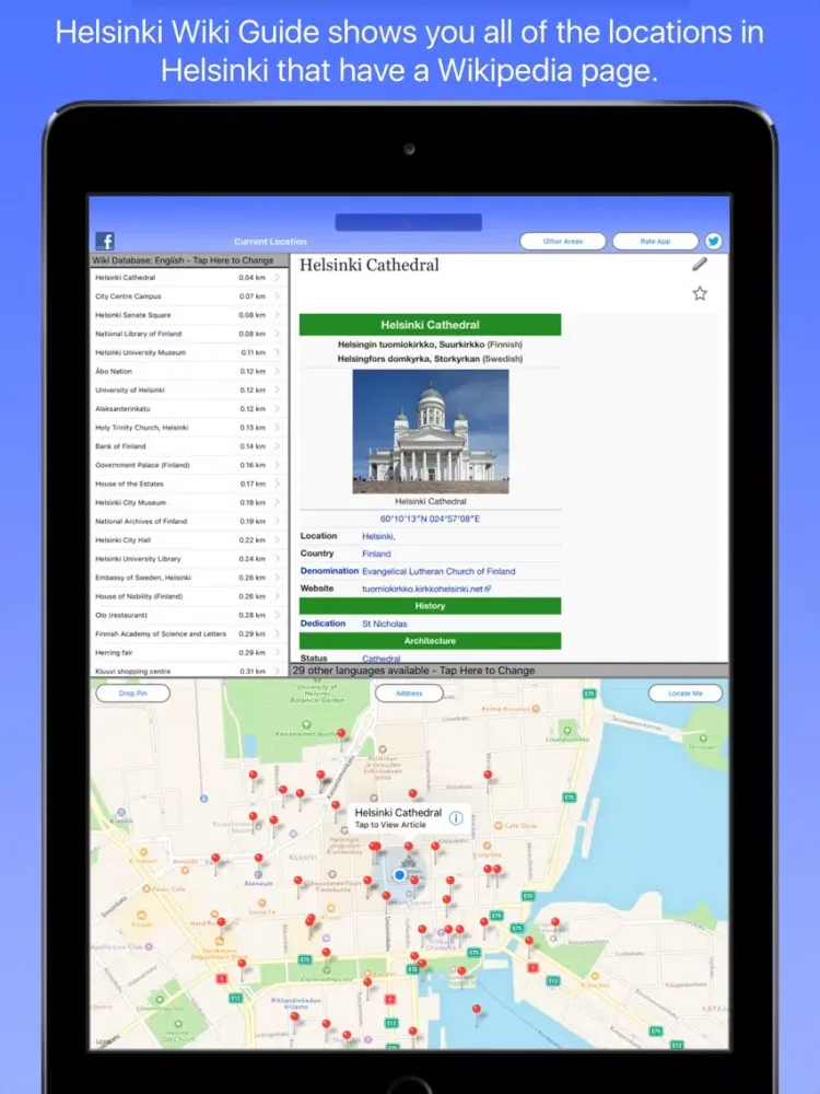 Helsinki Wiki Guide iPad  Screenshots