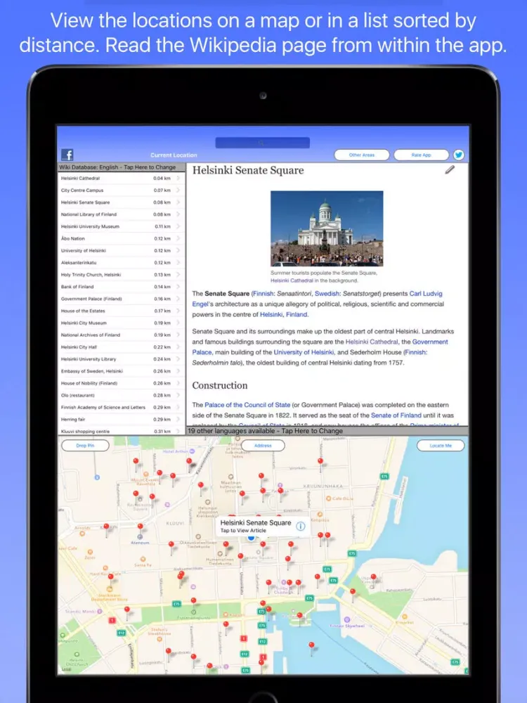 Helsinki Wiki Guide iPad  Screenshots