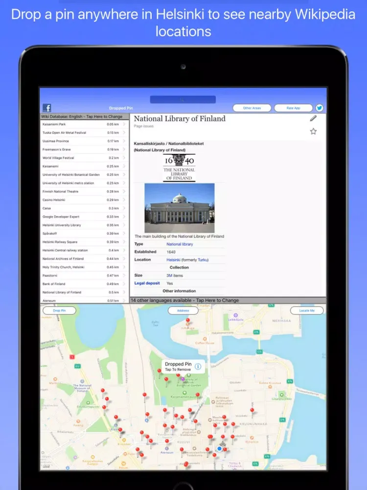 Helsinki Wiki Guide iPad  Screenshots