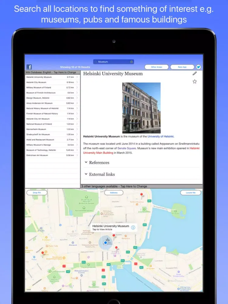 Helsinki Wiki Guide iPad  Screenshots