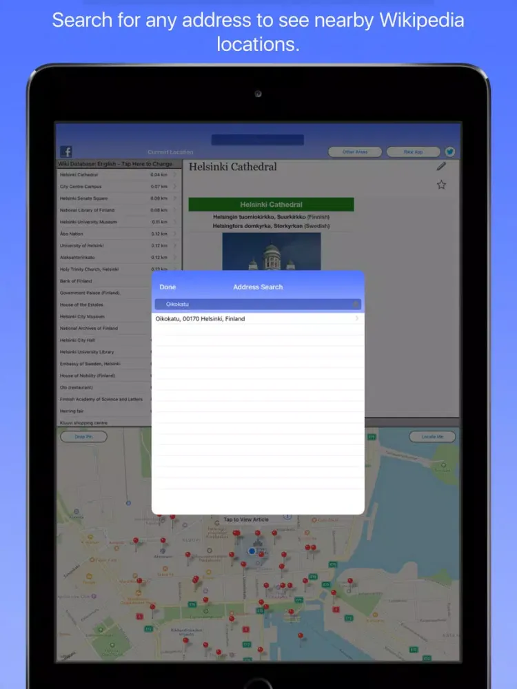 Helsinki Wiki Guide iPad  Screenshots