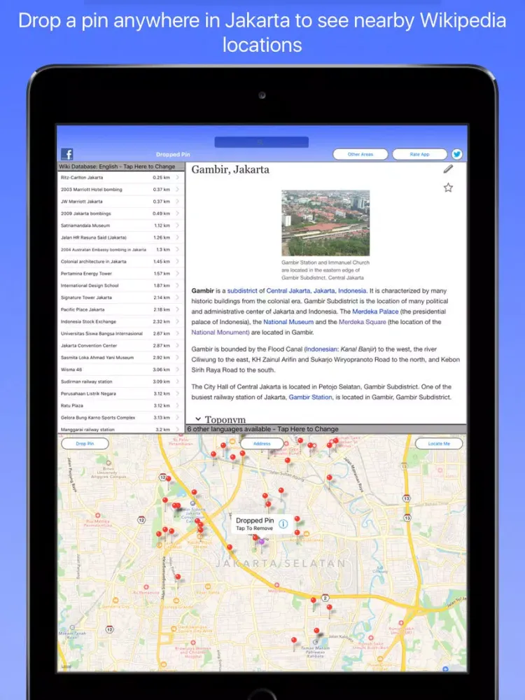 Captures d'écran de Jakarta Wiki Guide iPad 