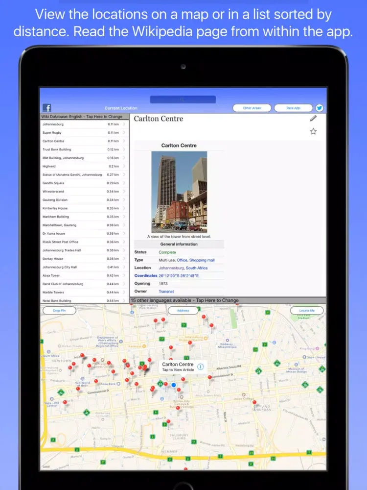 Zrzuty ekranu Johannesburg Wiki Guide iPad 