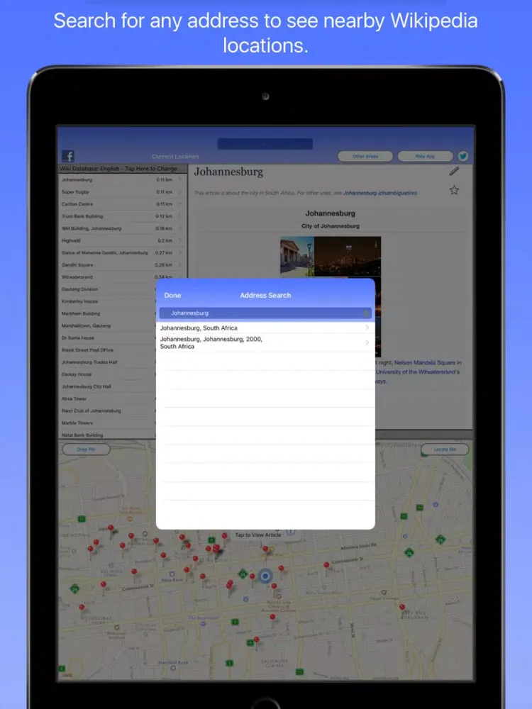 Zrzuty ekranu Johannesburg Wiki Guide iPad 