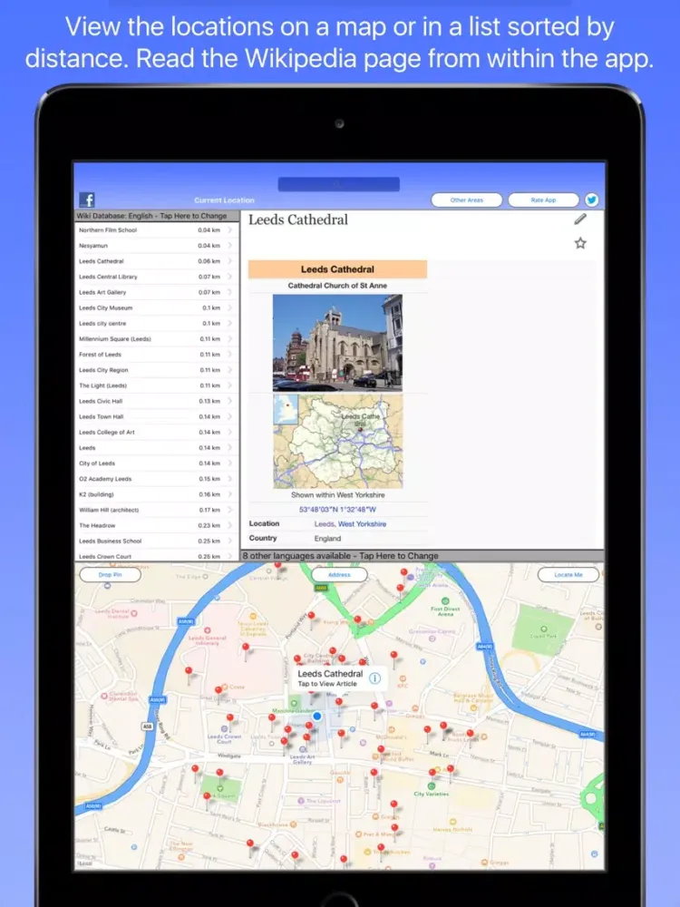Capturas de pantalla de Leeds Wiki Guide iPad 