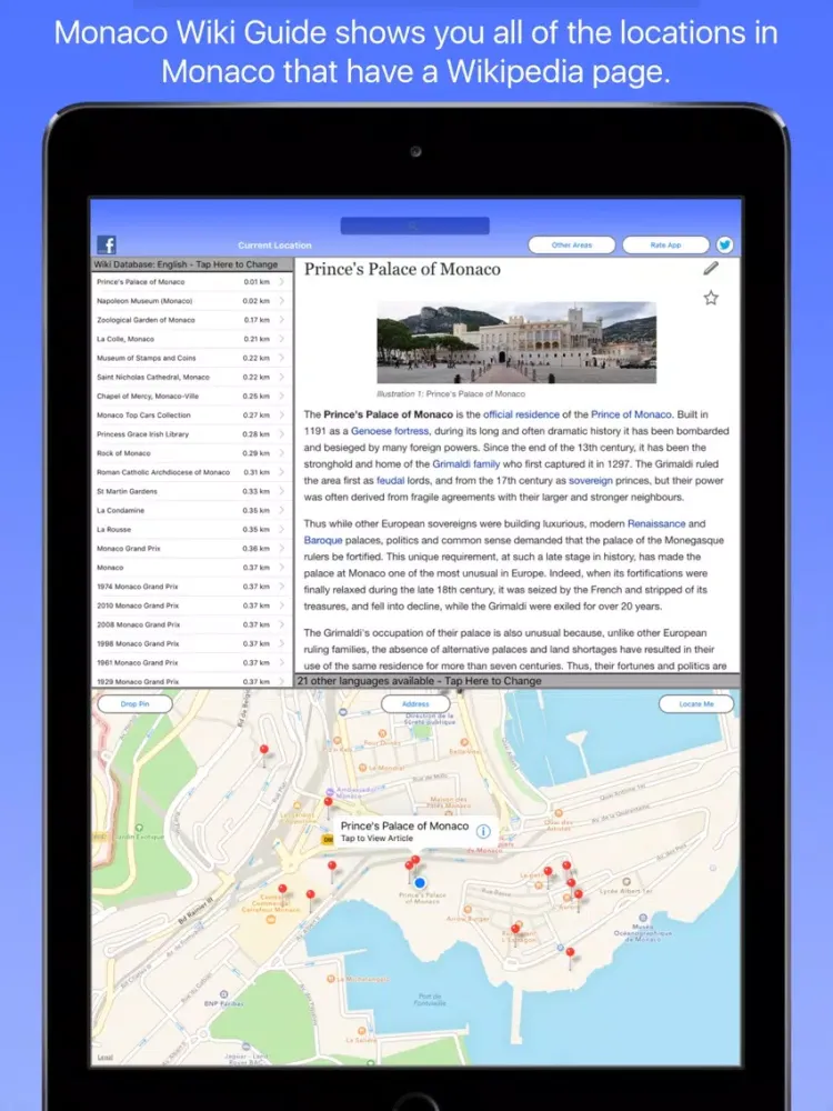 Captures d'écran de Monaco Wiki Guide iPad 