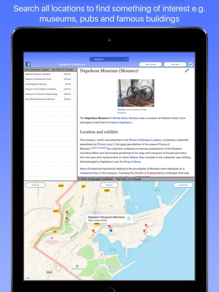 Captures d'écran de Monaco Wiki Guide iPad 