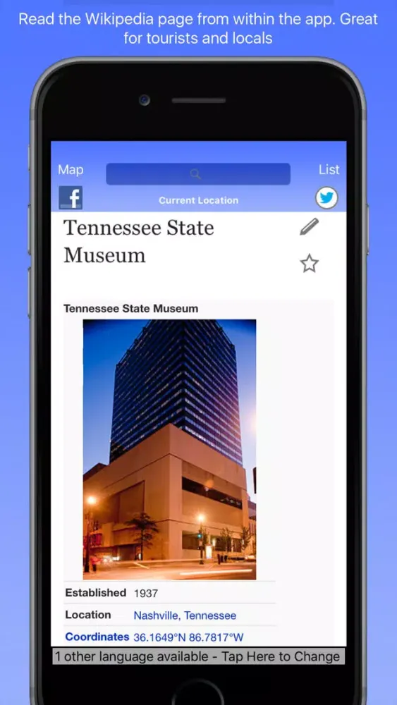 Capturas de tela do Nashville Wiki Guide