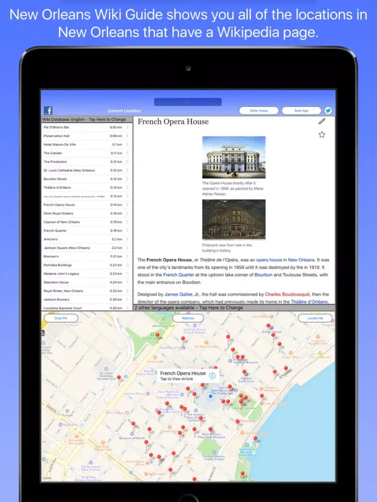 Capturas de pantalla de New Orleans Wiki Guide iPad 