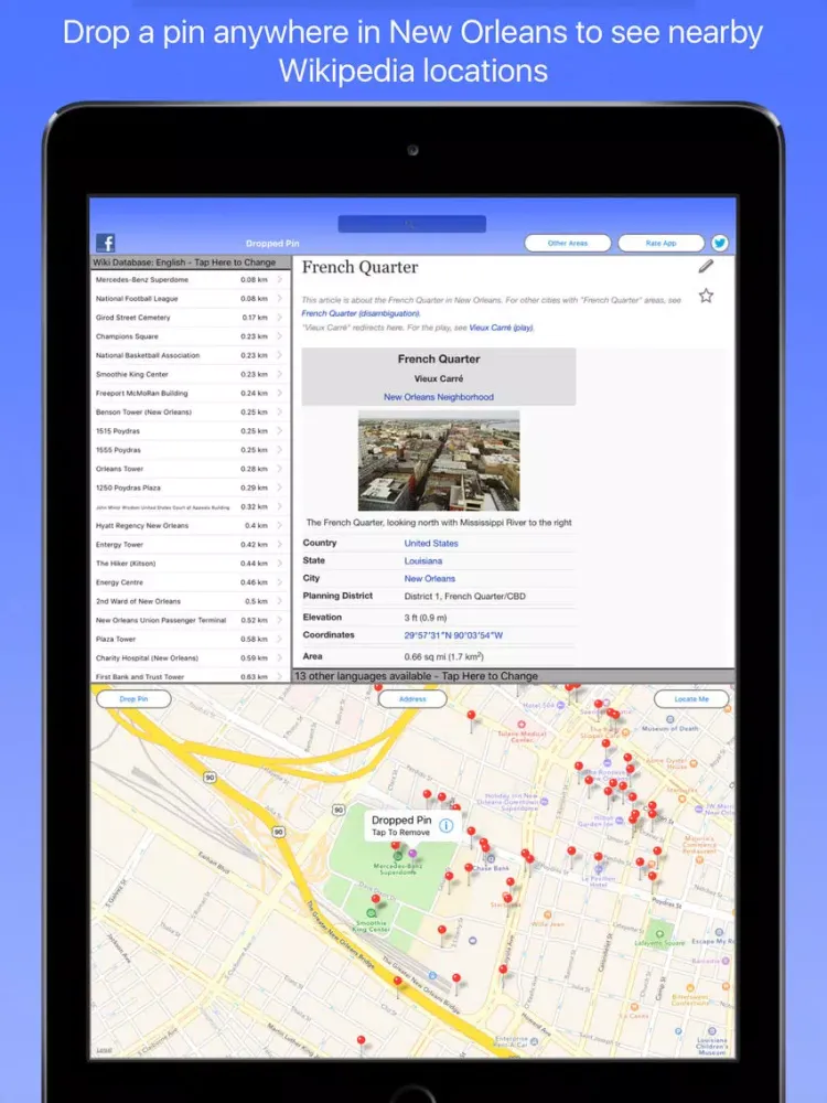 Capturas de pantalla de New Orleans Wiki Guide iPad 