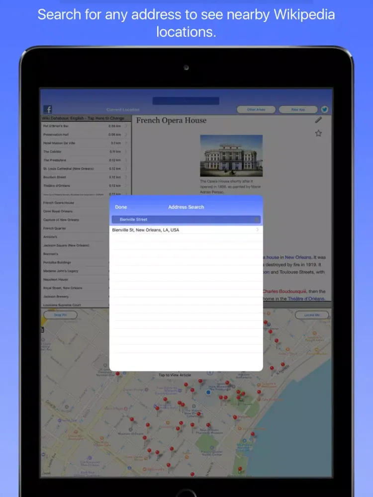 Capturas de pantalla de New Orleans Wiki Guide iPad 