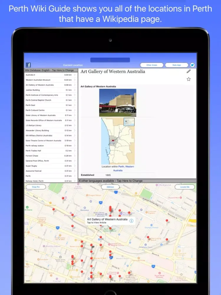 Perth Wiki Guide iPad 应用截图