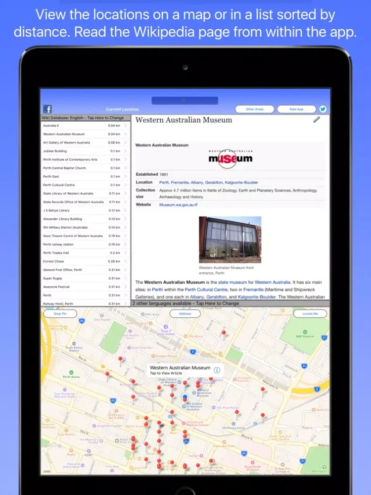 Perth Wiki Guide iPad 应用截图