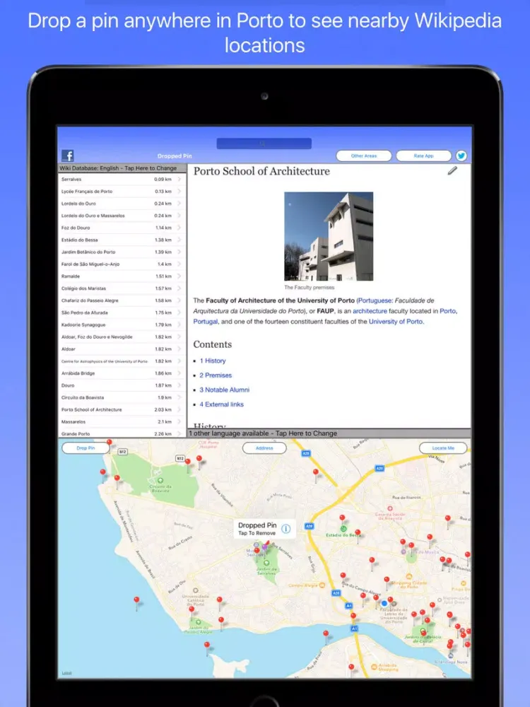 Captures d'écran de Porto Wiki Guide iPad 