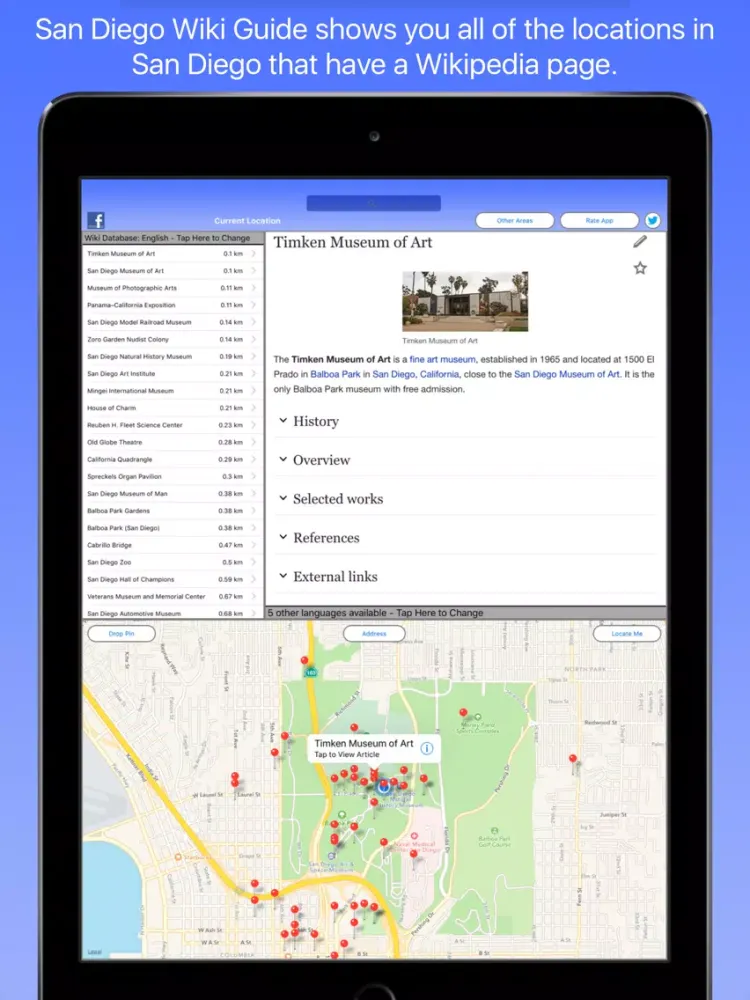 San Diego Wiki Guide iPad  Screenshots