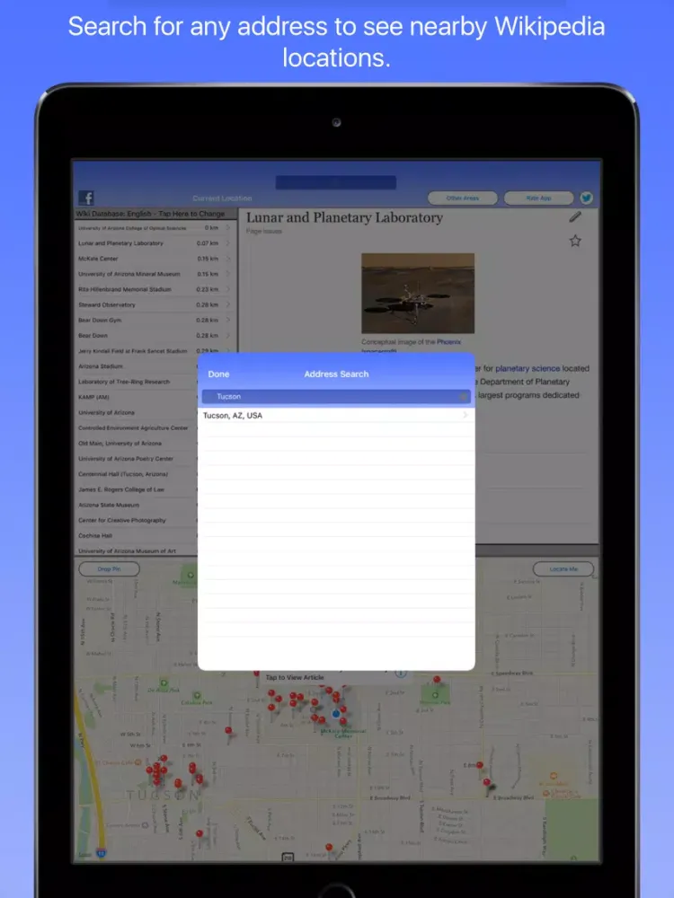 Tucson Wiki Guide iPad  Screenshots