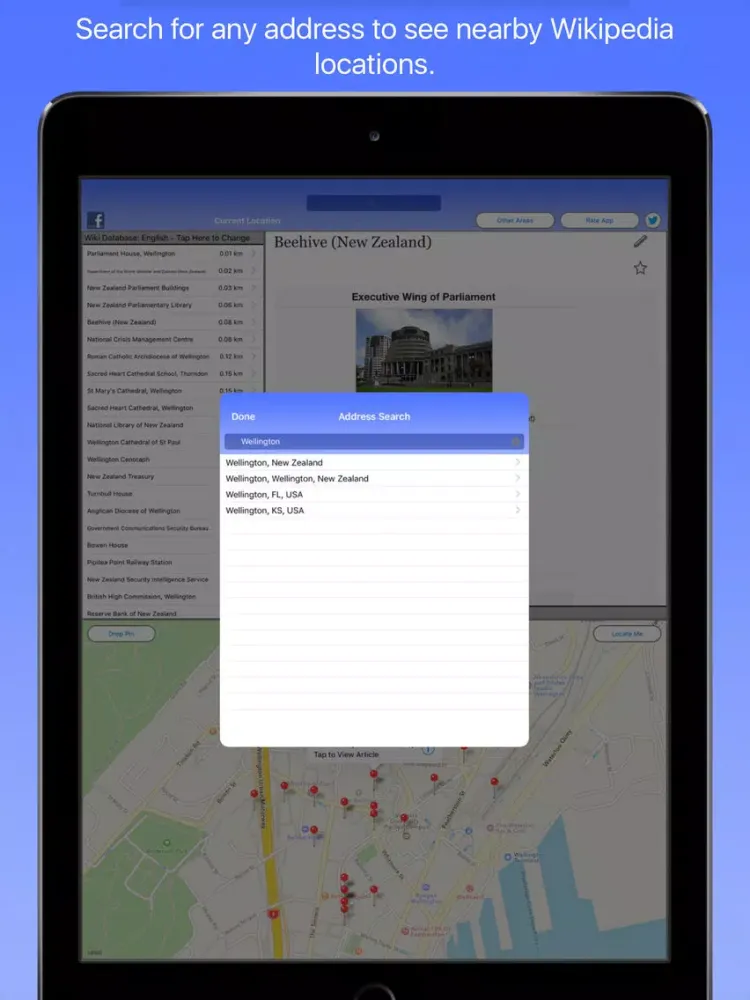 Wellington Wiki Guide iPad 应用截图