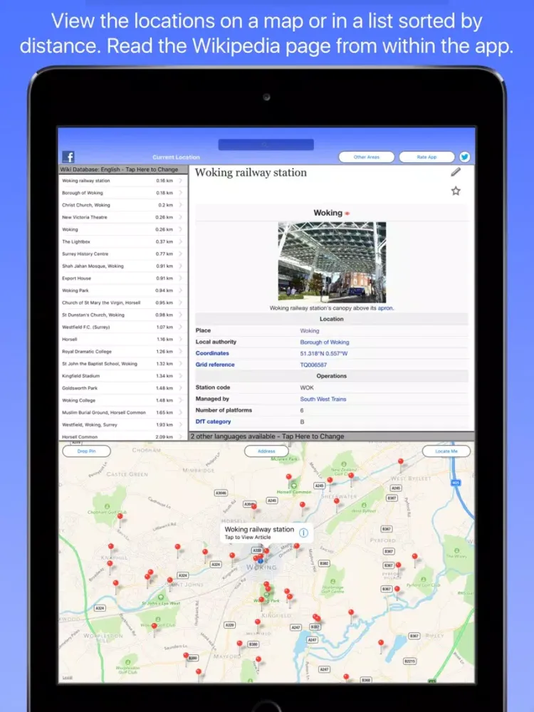 Woking Wiki Guide iPad 應用截圖