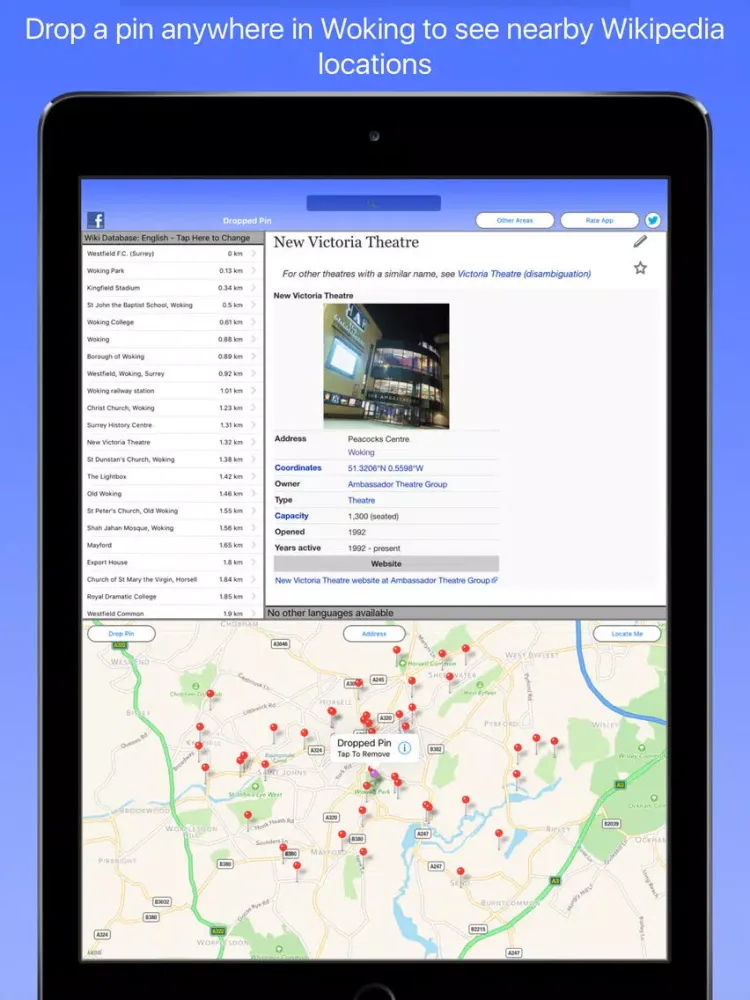 Woking Wiki Guide iPad 應用截圖