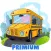 Kids School Bus Adventure. Premium