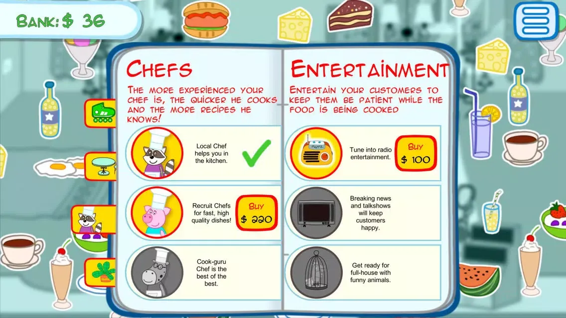 Tangkapan layar Cafe manager - Funny kitchen