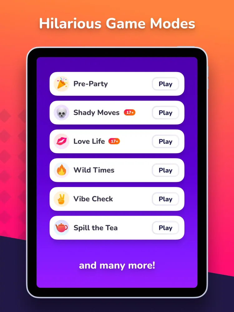 Tangkapan skrin I Have Never: Dirty Game